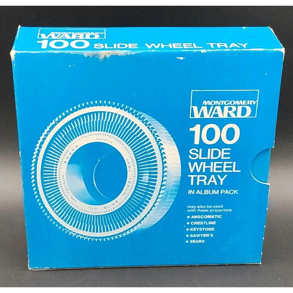 SET-6 Montgomery Ward 100 Slide Wheel Tray Album Set Carousel VTG B42.5HA1065-70
